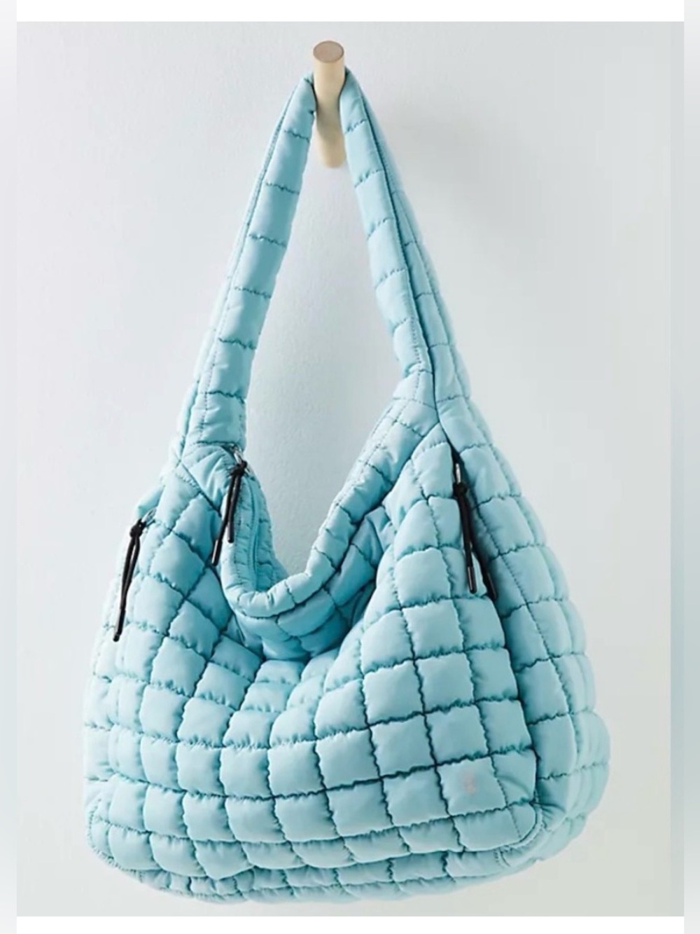 Free People FP Movement Quilted Carryall Bag Sky Blue